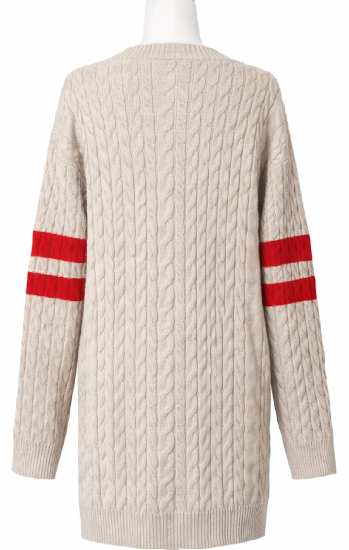 Women’s Cable-Knit Cardigan with Heart Detail