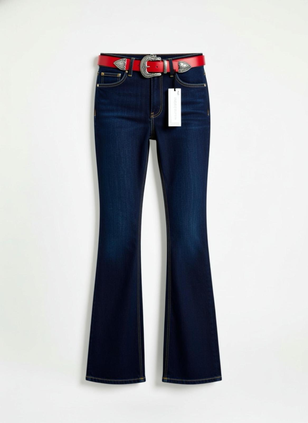 Women’s High-Rise Flare Jeans – Dark Wash (Size 5)