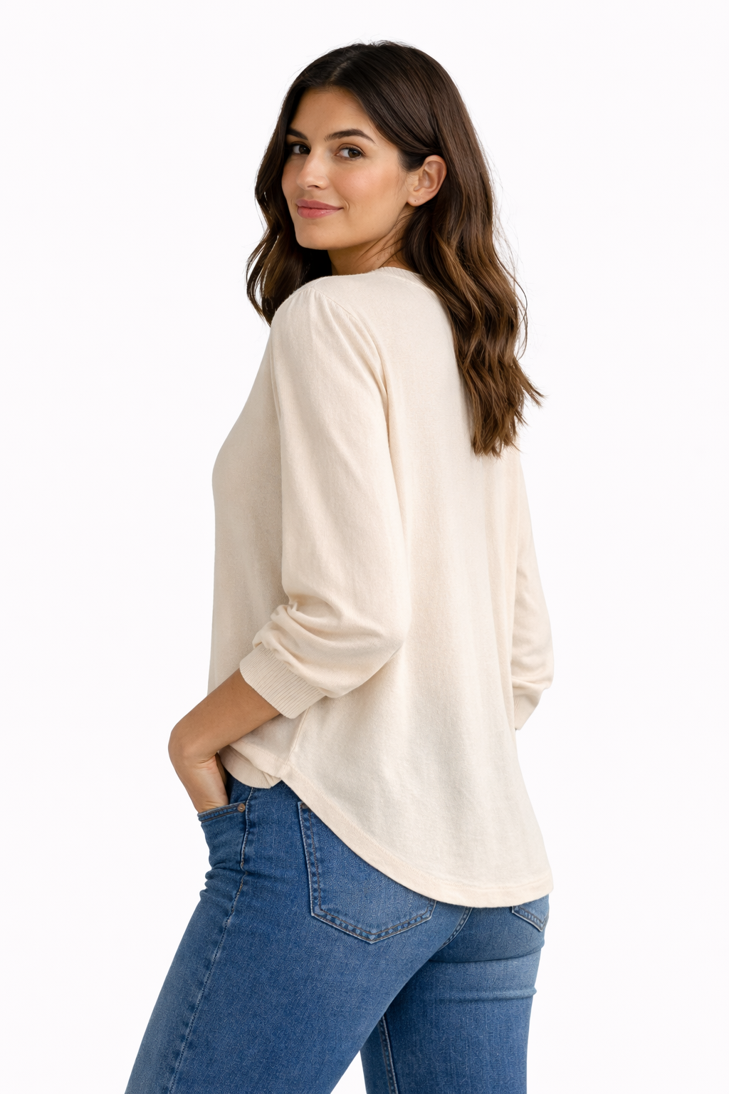 Neutral Long Sleeve Blouse